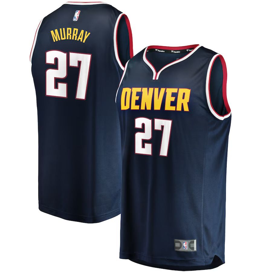 Men Denver Nuggets 27 Jamal Murray Fanatics Branded Blue Fast Break Replica NBA Jersey